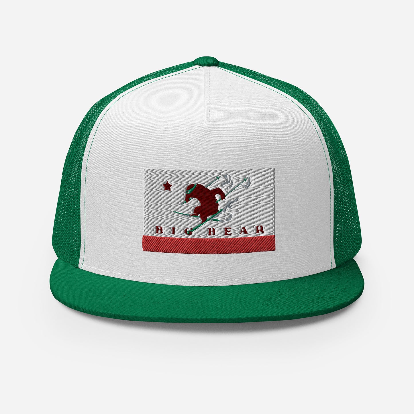 Big Bear Skiing CA Flag Trucker Cap