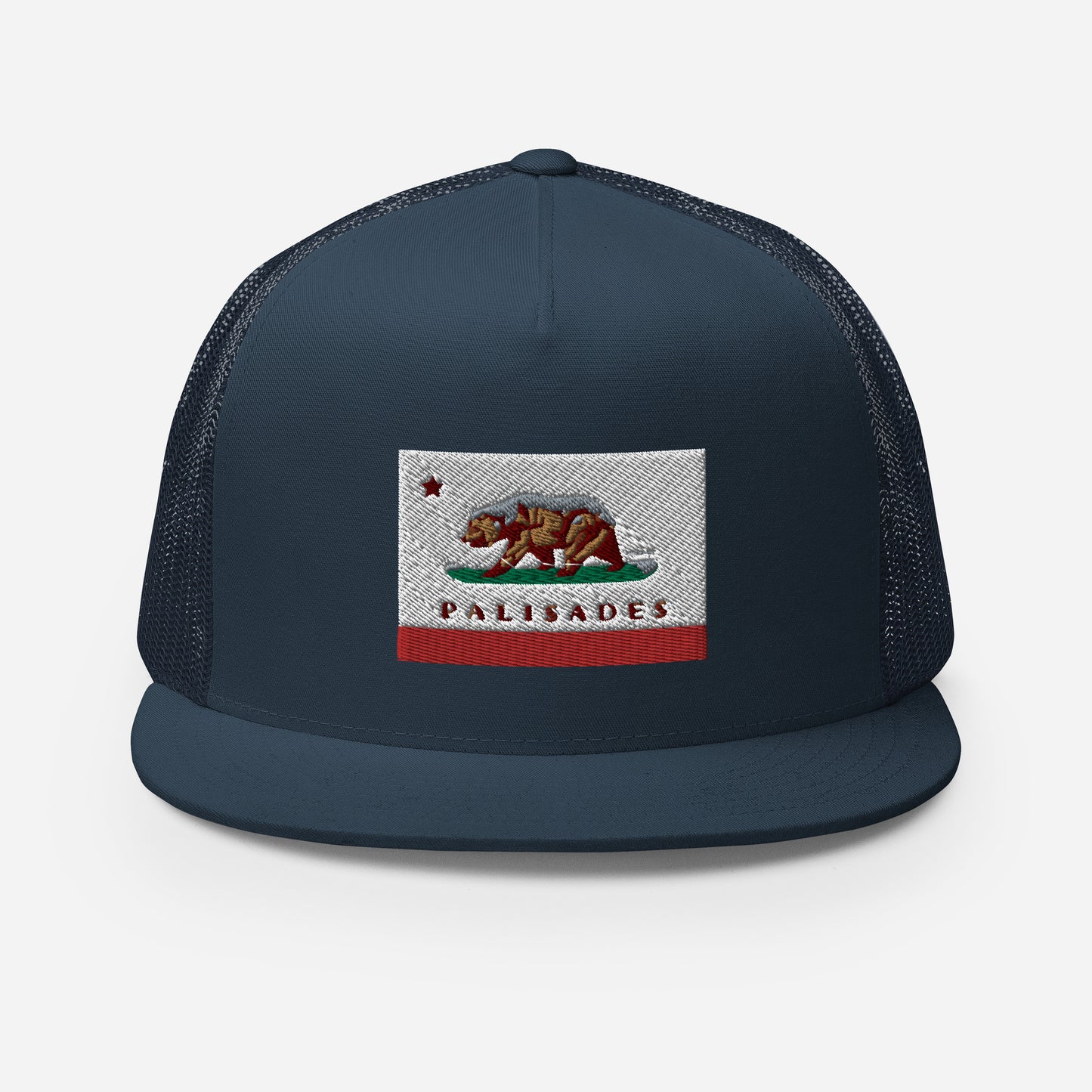 Palisades CA Flag Trucker Cap