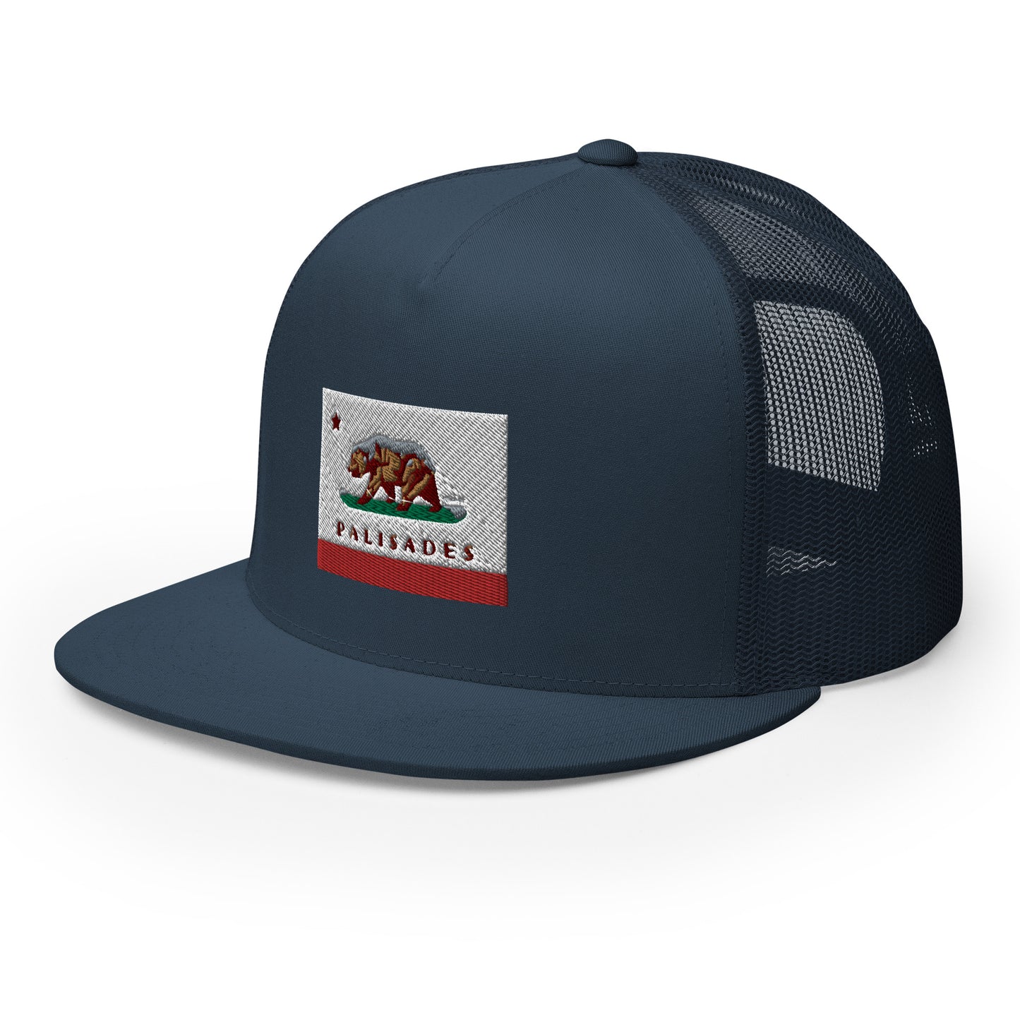 Palisades CA Flag Trucker Cap