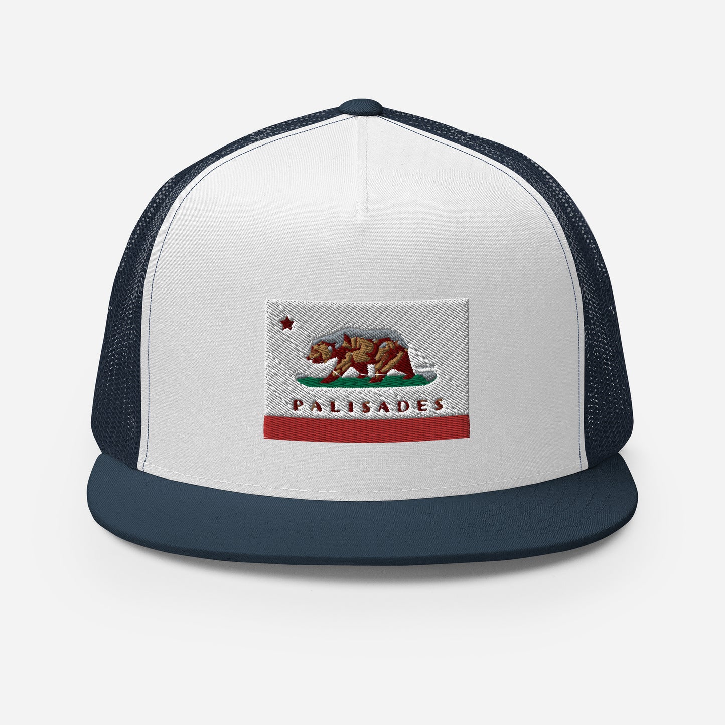 Palisades CA Flag Trucker Cap