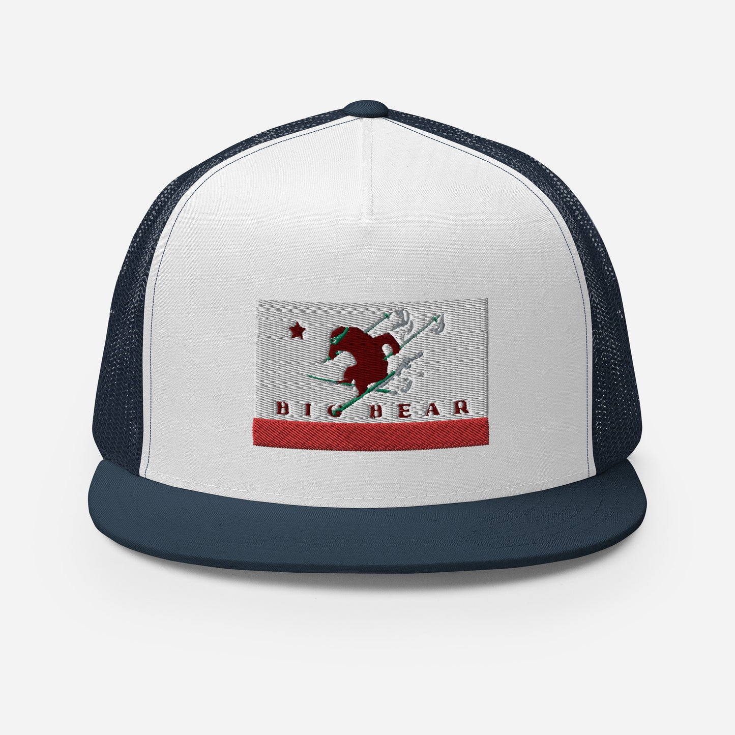Big Bear Skiing CA Flag Trucker Cap