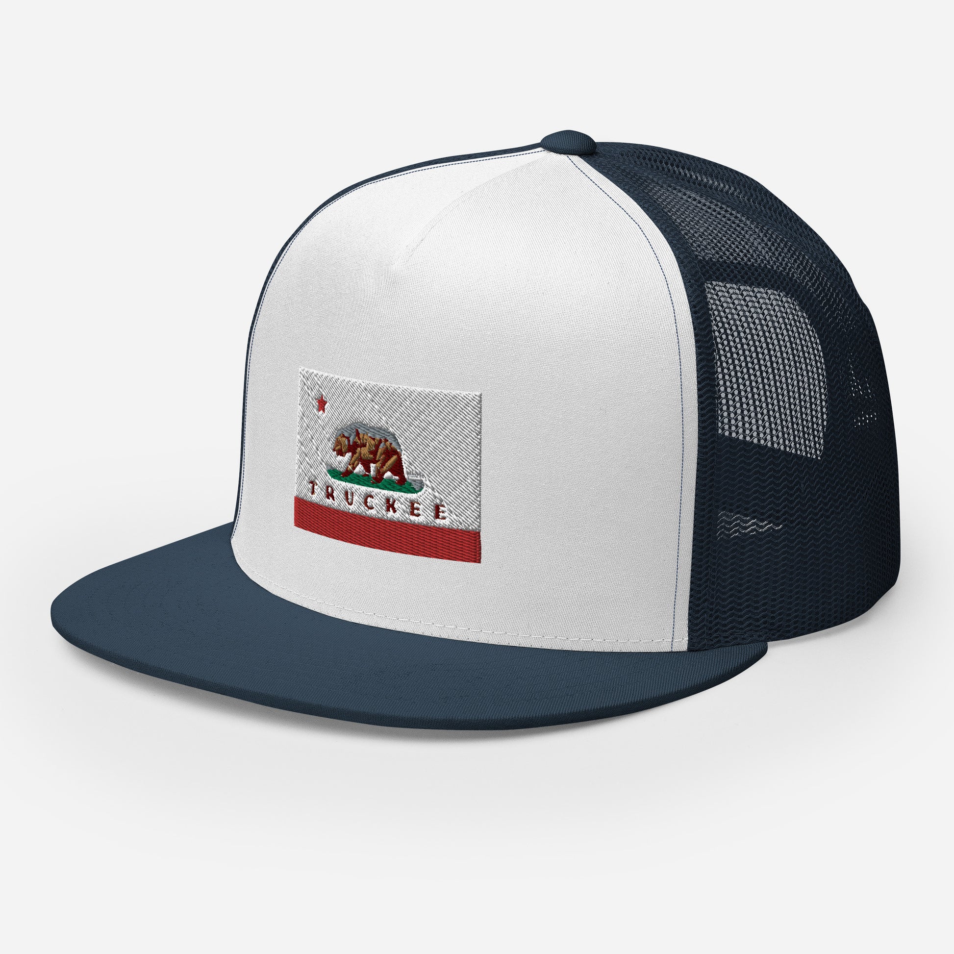navy & white truckee trucker hat