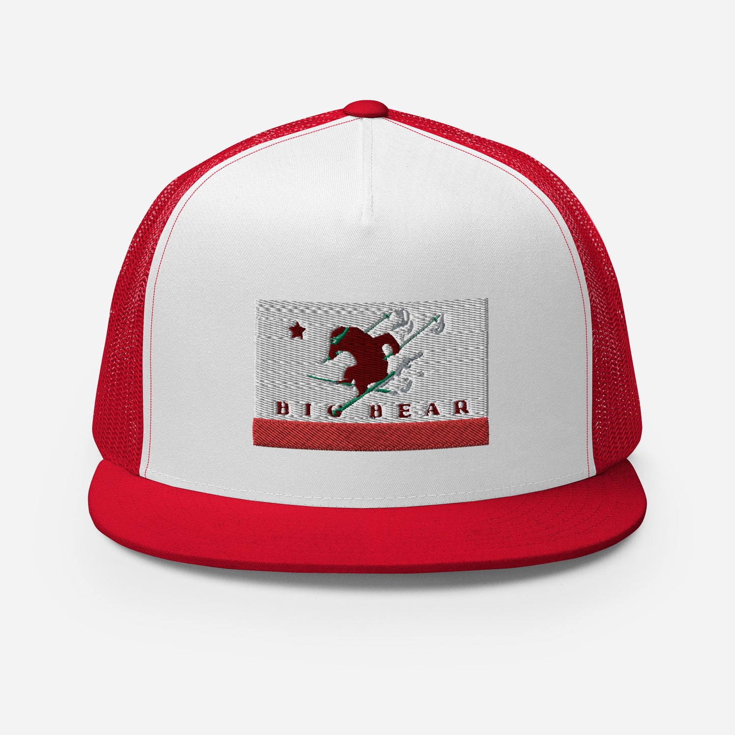 Big Bear Skiing CA Flag Trucker Cap