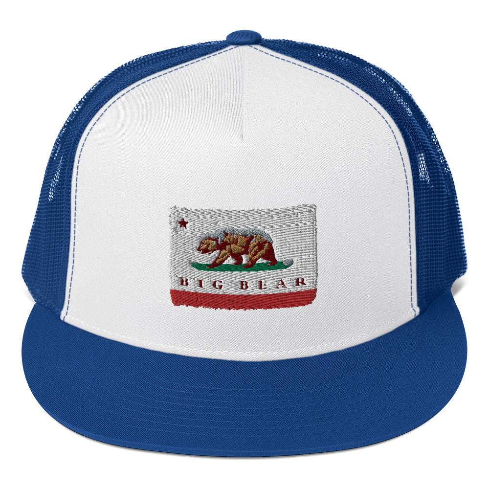 Big Bear CA Flag Trucker Cap