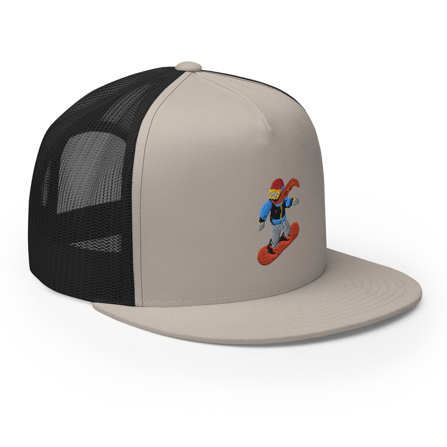 silver snowboard emoji hat