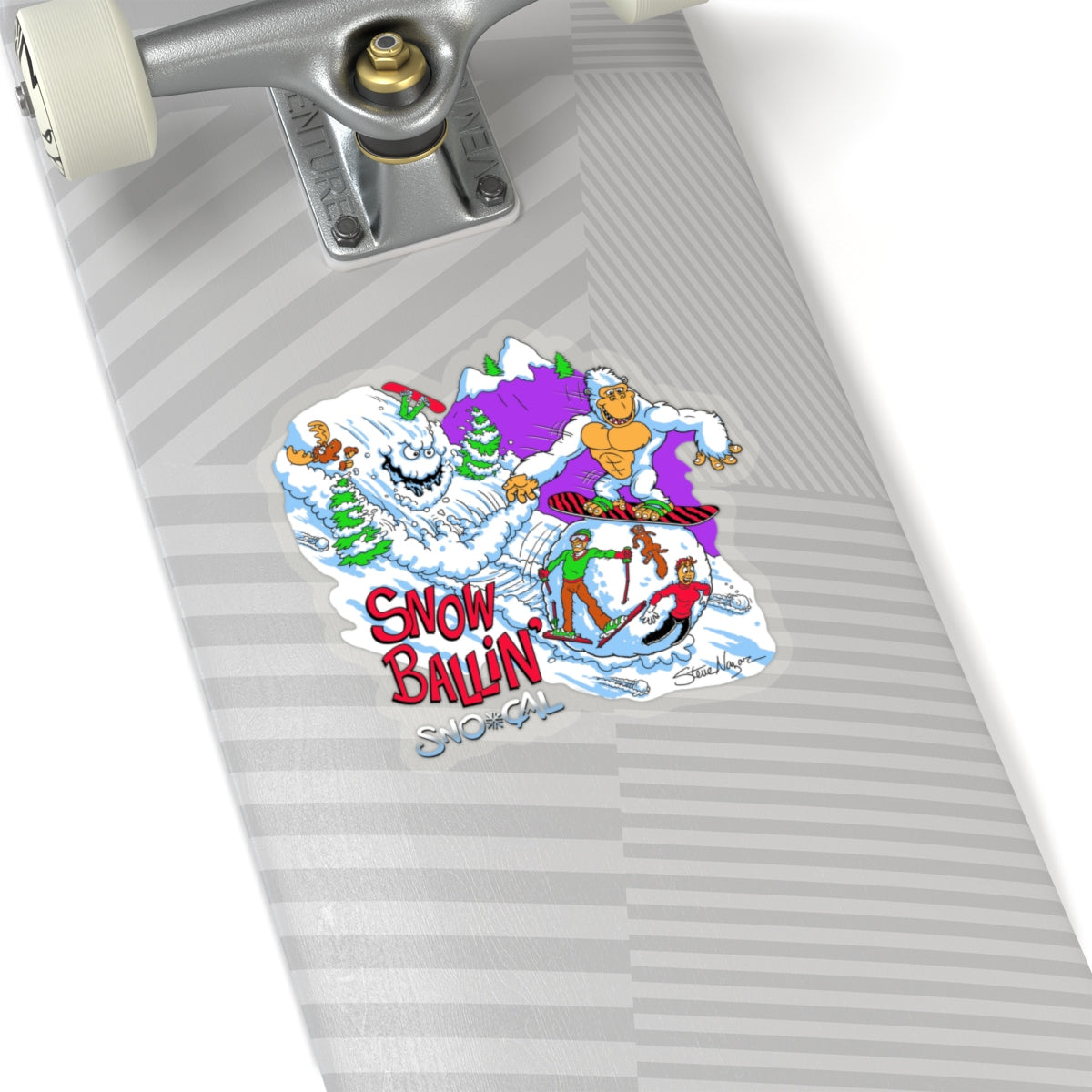 Snorilla SnowBallin' snowboard sticker - Sno Cal