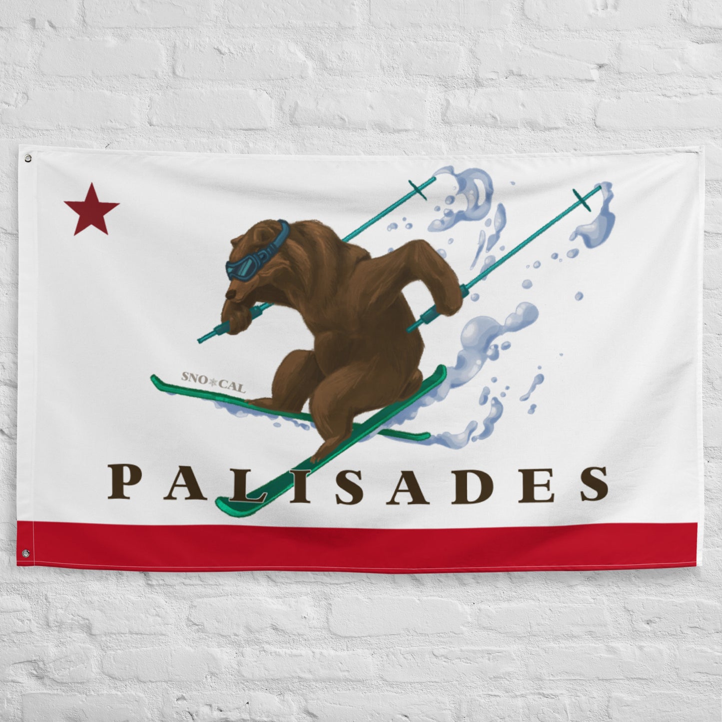Palisades CA Ski Flag