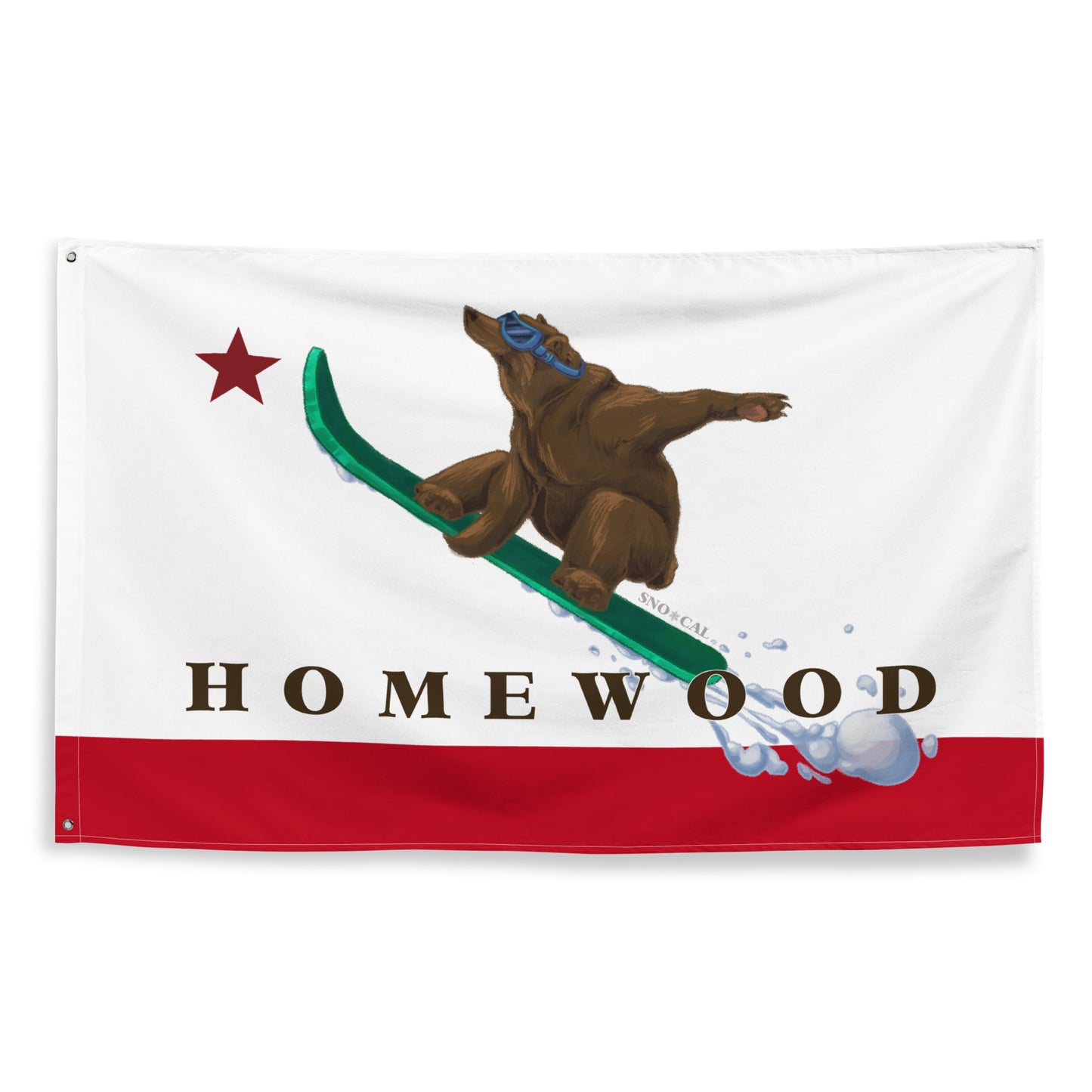 Homewood CA Snowboard Flag