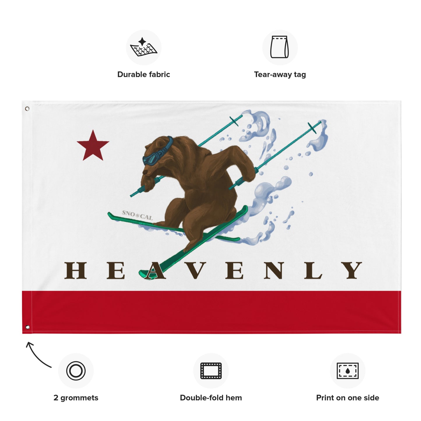 Heavenly CA Ski Flag