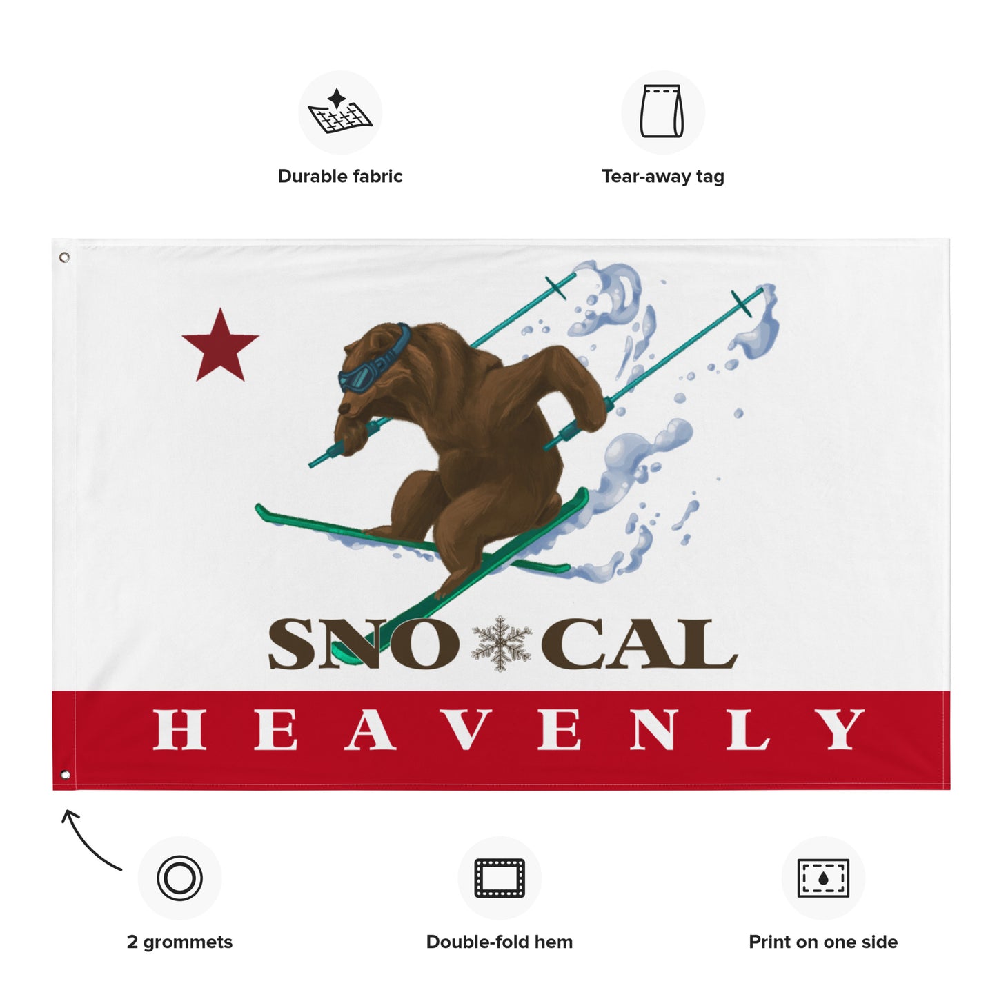 Heavenly Sno*Cal Ski Flag