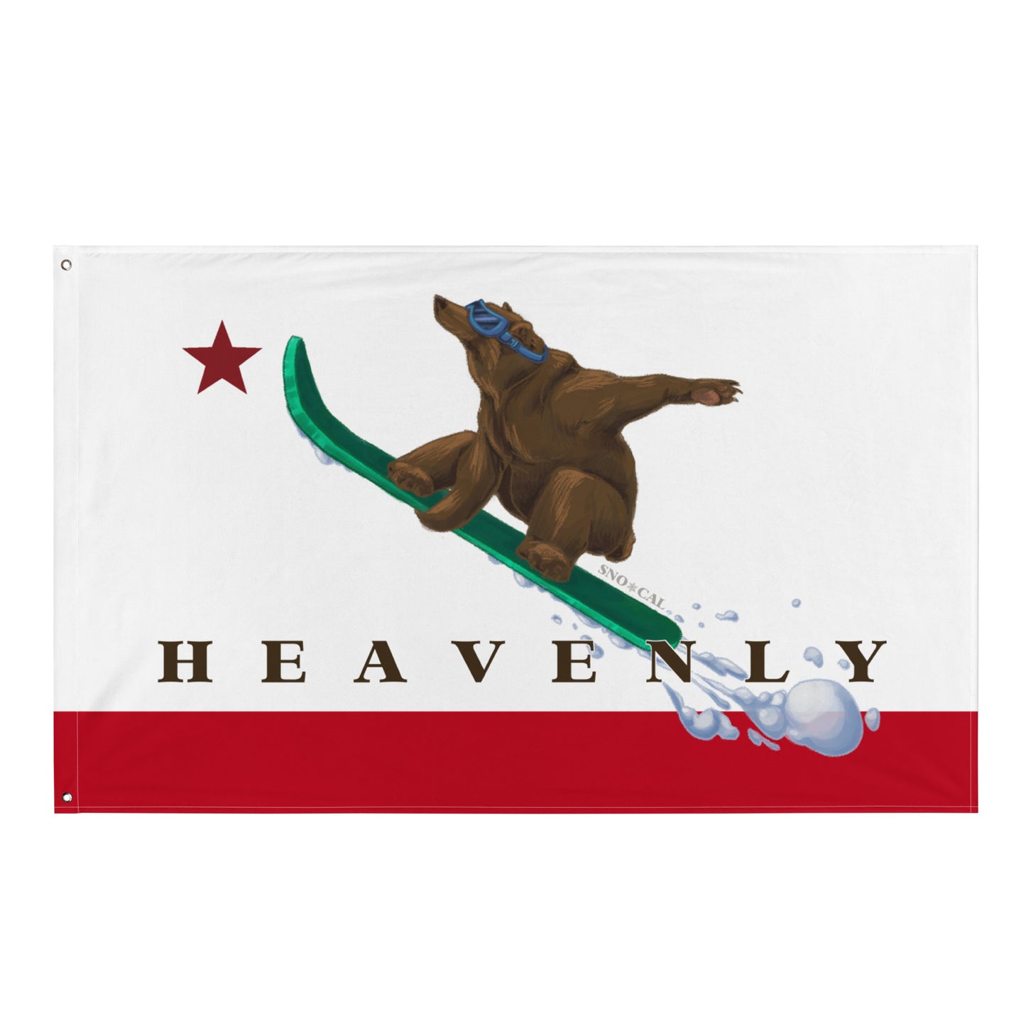 Heavenly CA Snowboard Flag
