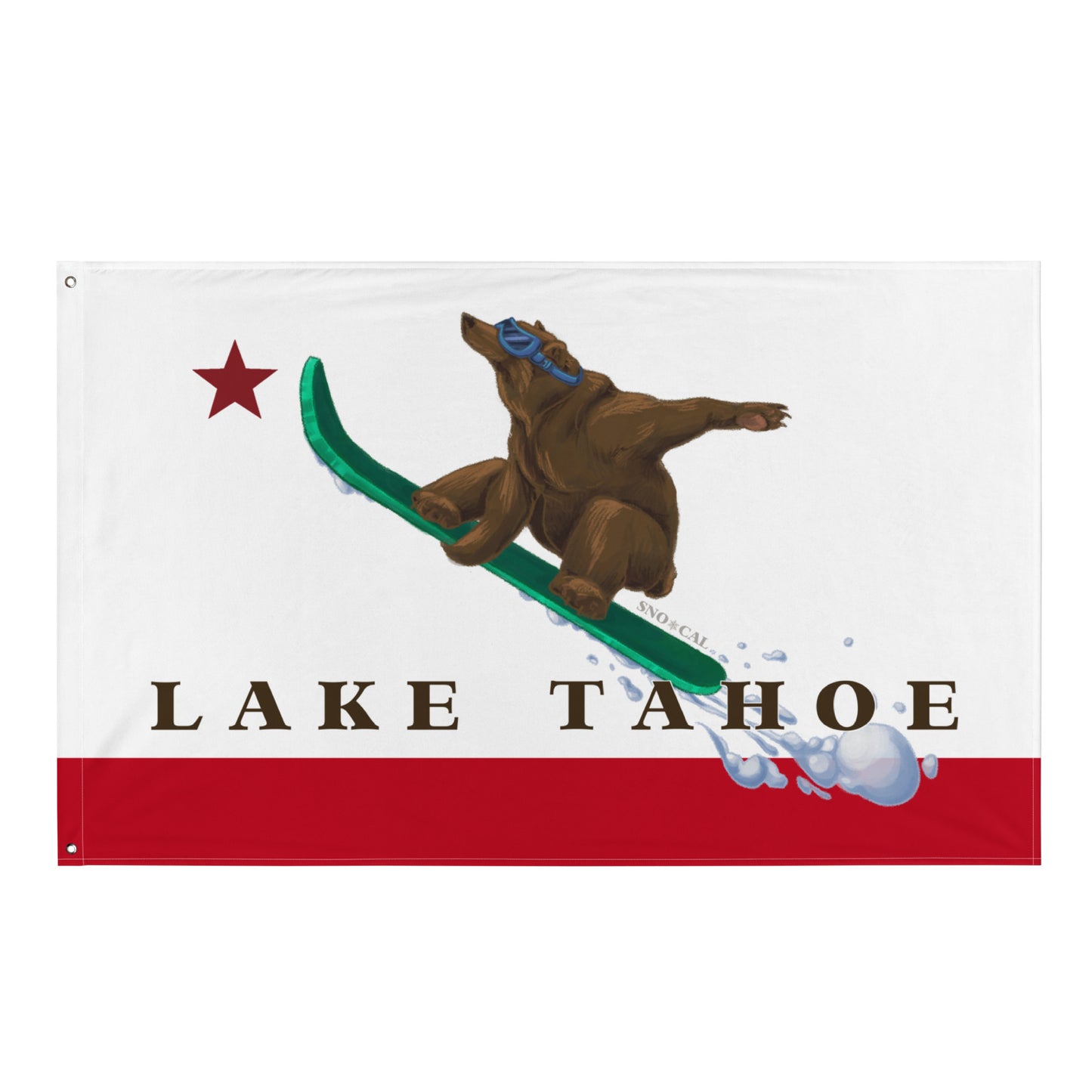 Lake Tahoe CA Snowboard Flag