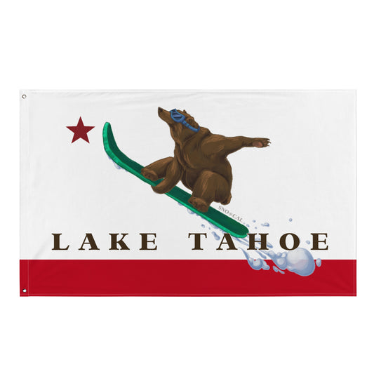 Lake Tahoe CA Snowboard Flag