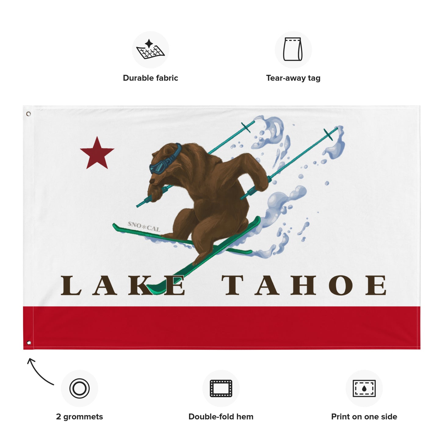 Lake Tahoe CA Ski Flag