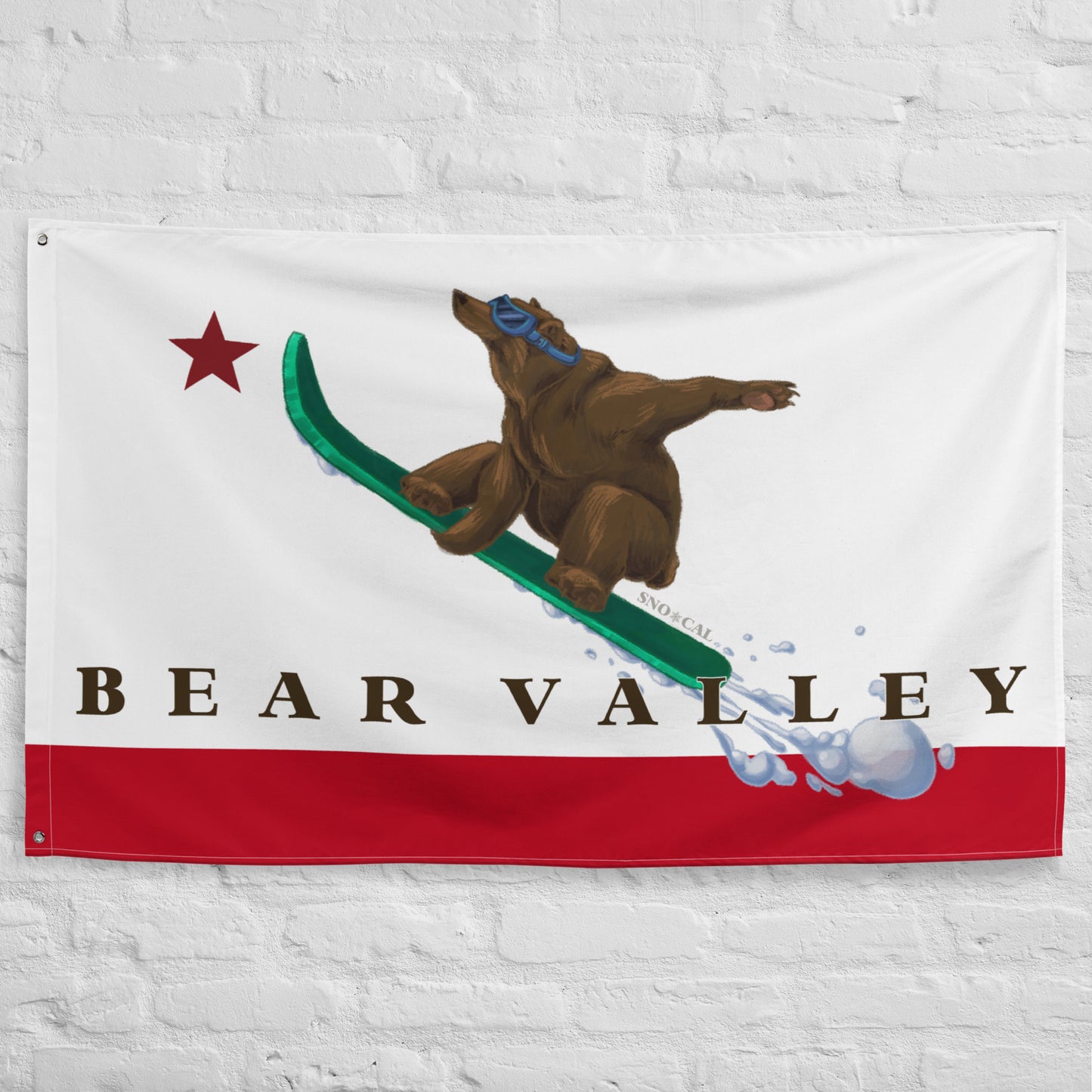 bear valley snowboard flag