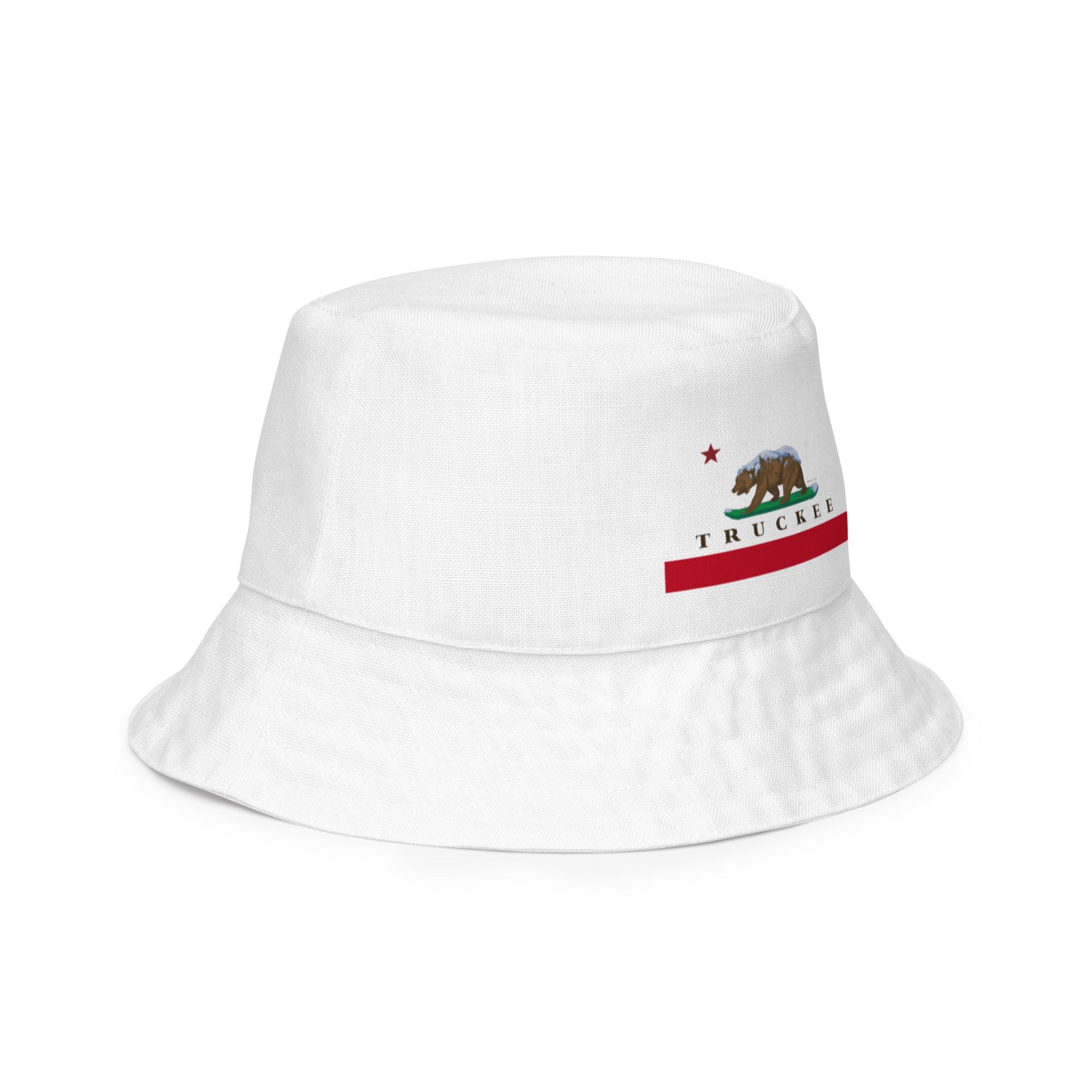 white truckee bucket hat