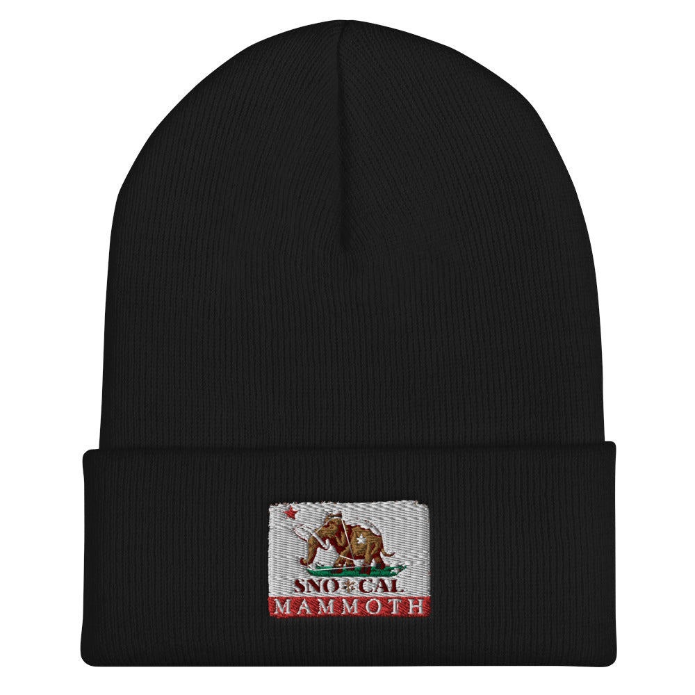 Wally Mammoth CA Flag Cuffed Beanie - Sno Cal