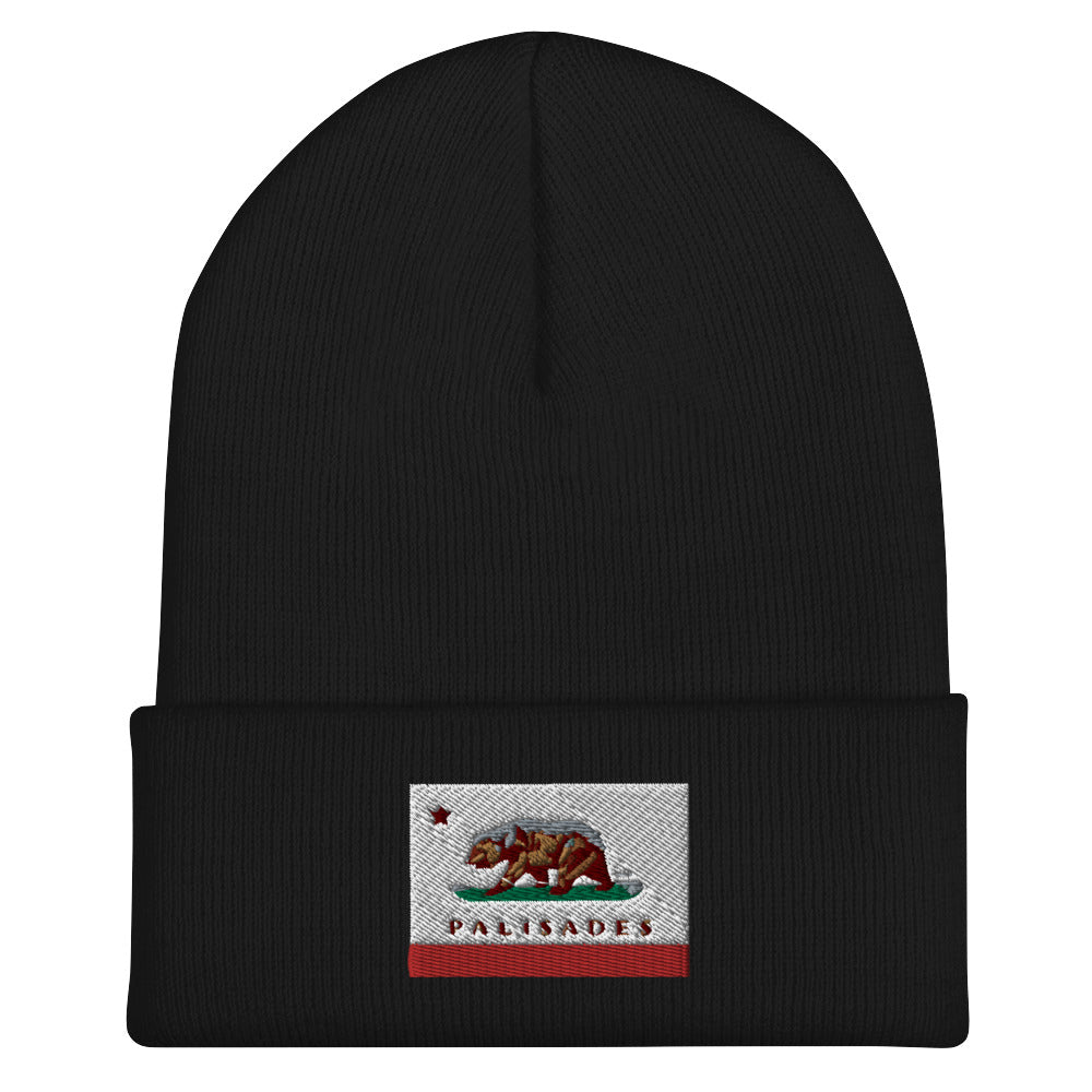 Palisades CA flag style beanie
