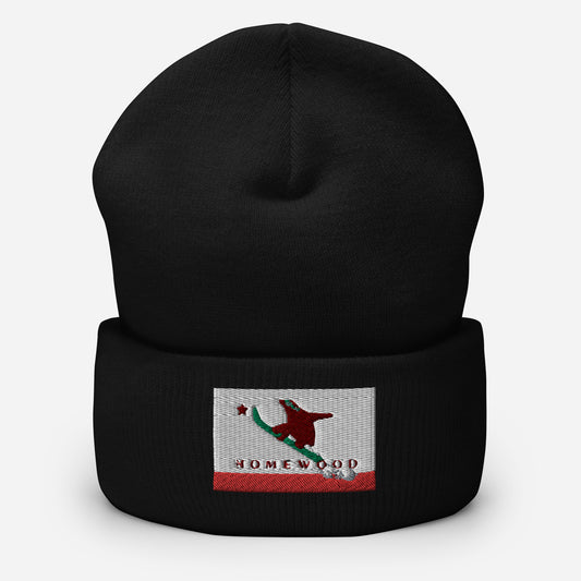 Homewood CA Flag Snowboard Beanie