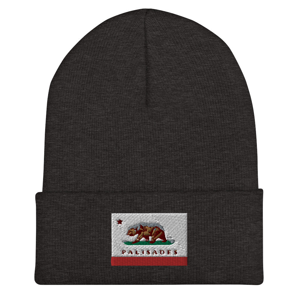 Palisades CA flag style beanie