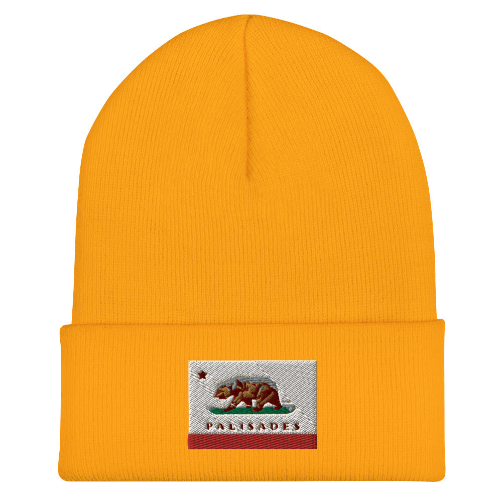Palisades CA flag style beanie