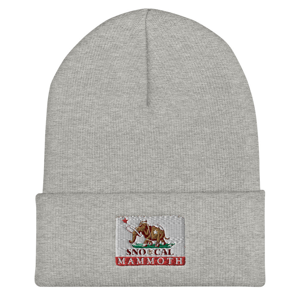 Wally Mammoth CA Flag Cuffed Beanie - Sno Cal