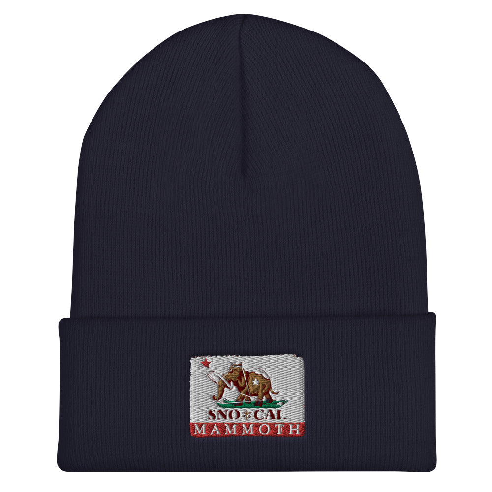 Wally Mammoth CA Flag Cuffed Beanie - Sno Cal