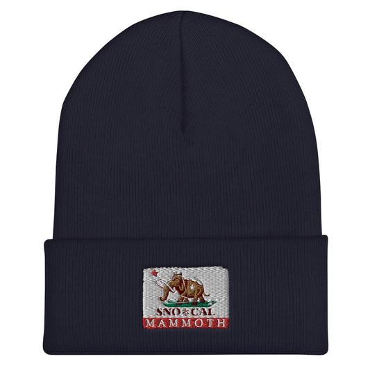 Wally Mammoth CA Flag Cuffed Beanie - Sno Cal