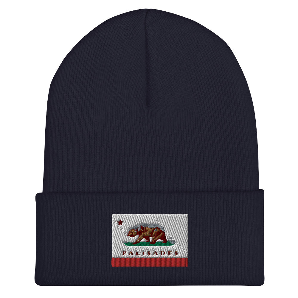 Palisades CA flag style beanie