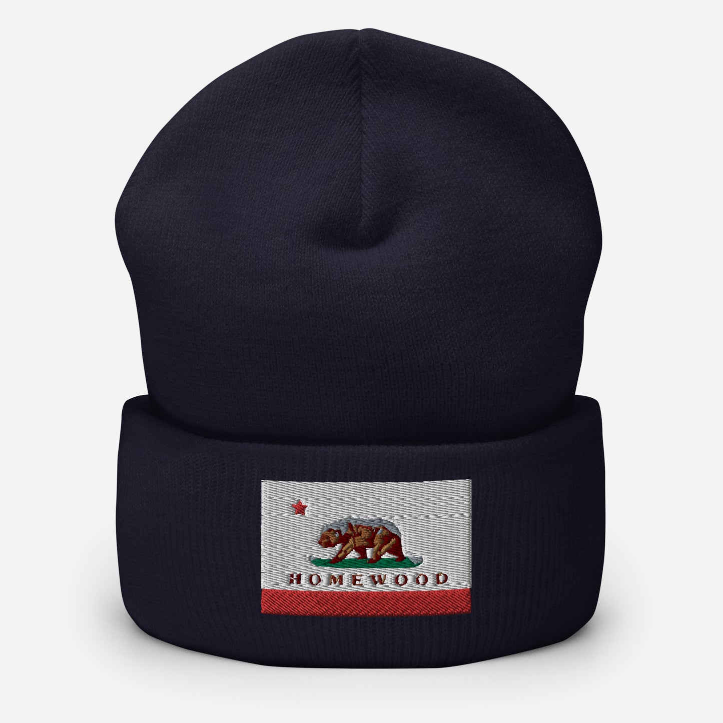 Homewood CA Flag Cuffed Beanie