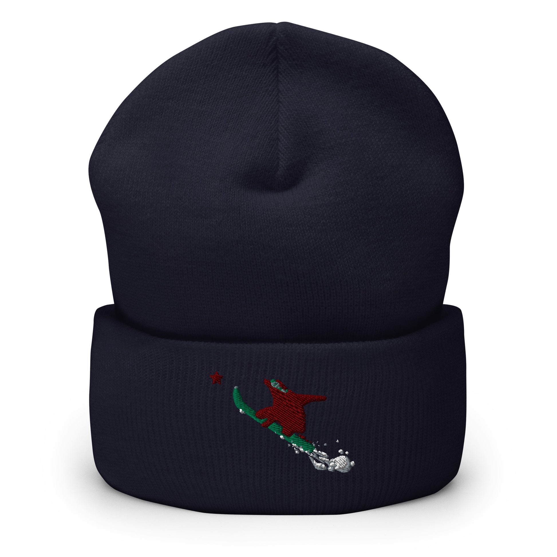 blue snowboard beanie
