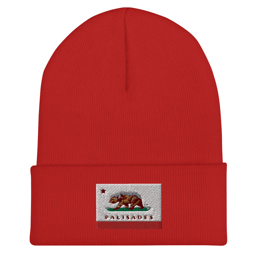 Palisades CA flag style beanie