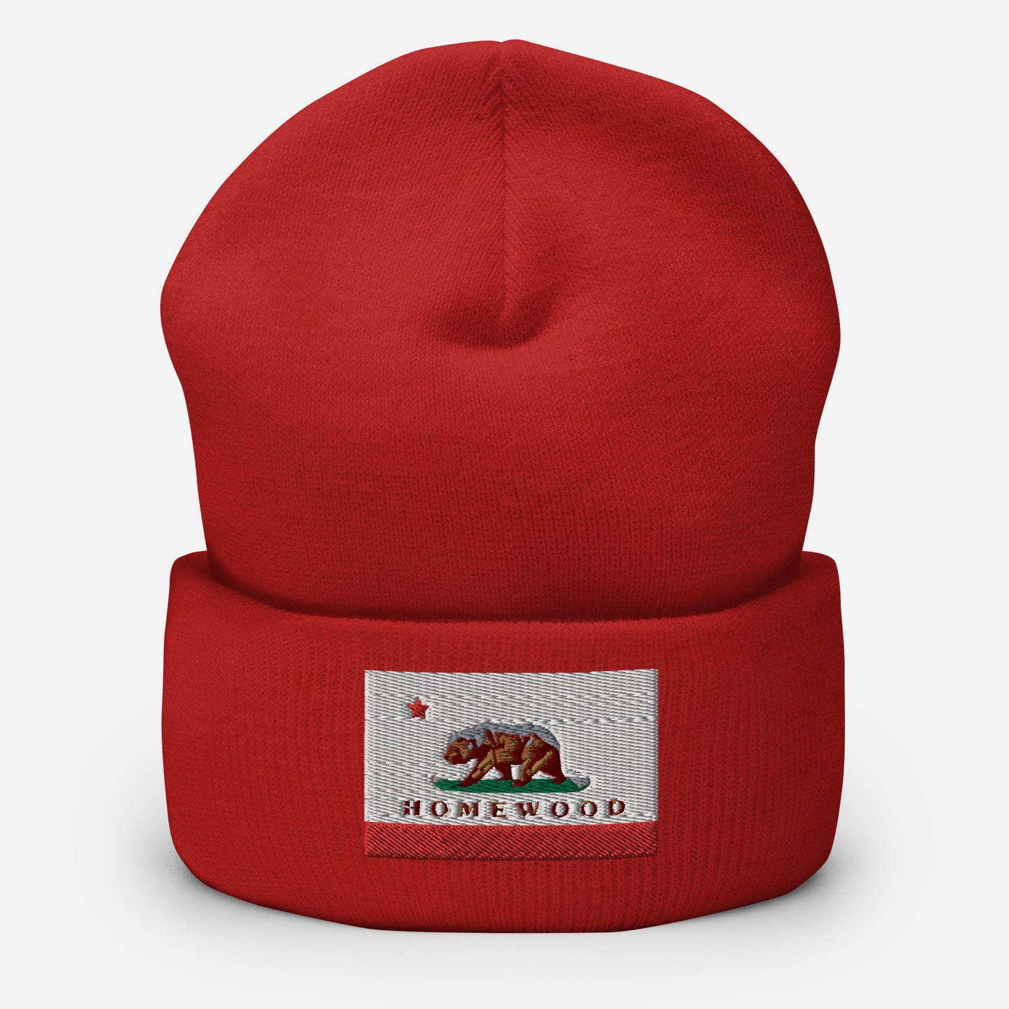 Homewood CA Flag Cuffed Beanie