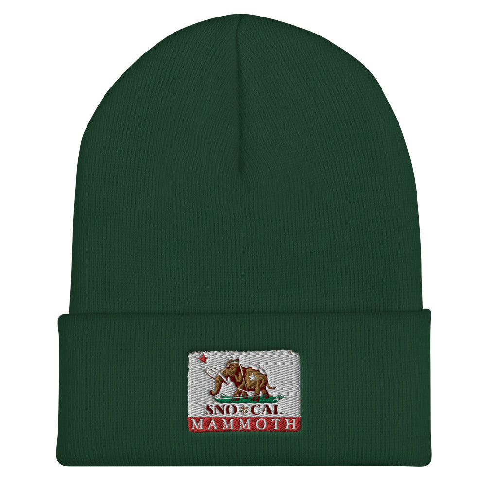Wally Mammoth CA Flag Cuffed Beanie - Sno Cal