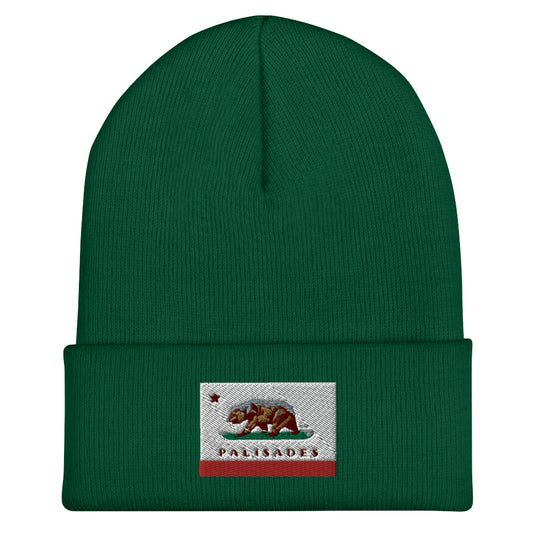 Palisades CA flag style beanie