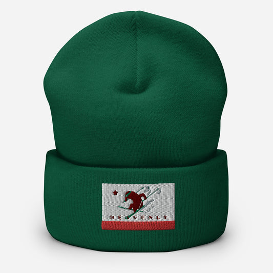 Heavenly CA Flag Ski Beanie