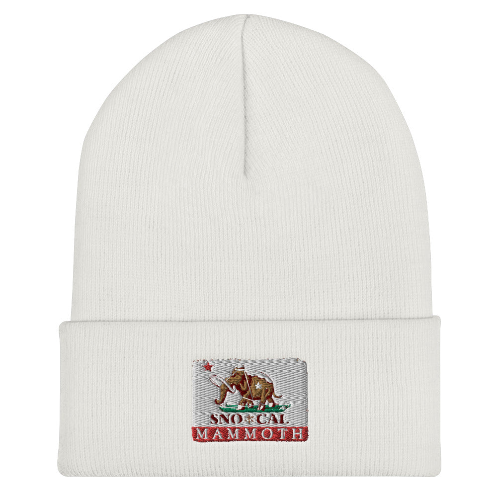 Wally Mammoth CA Flag Cuffed Beanie - Sno Cal