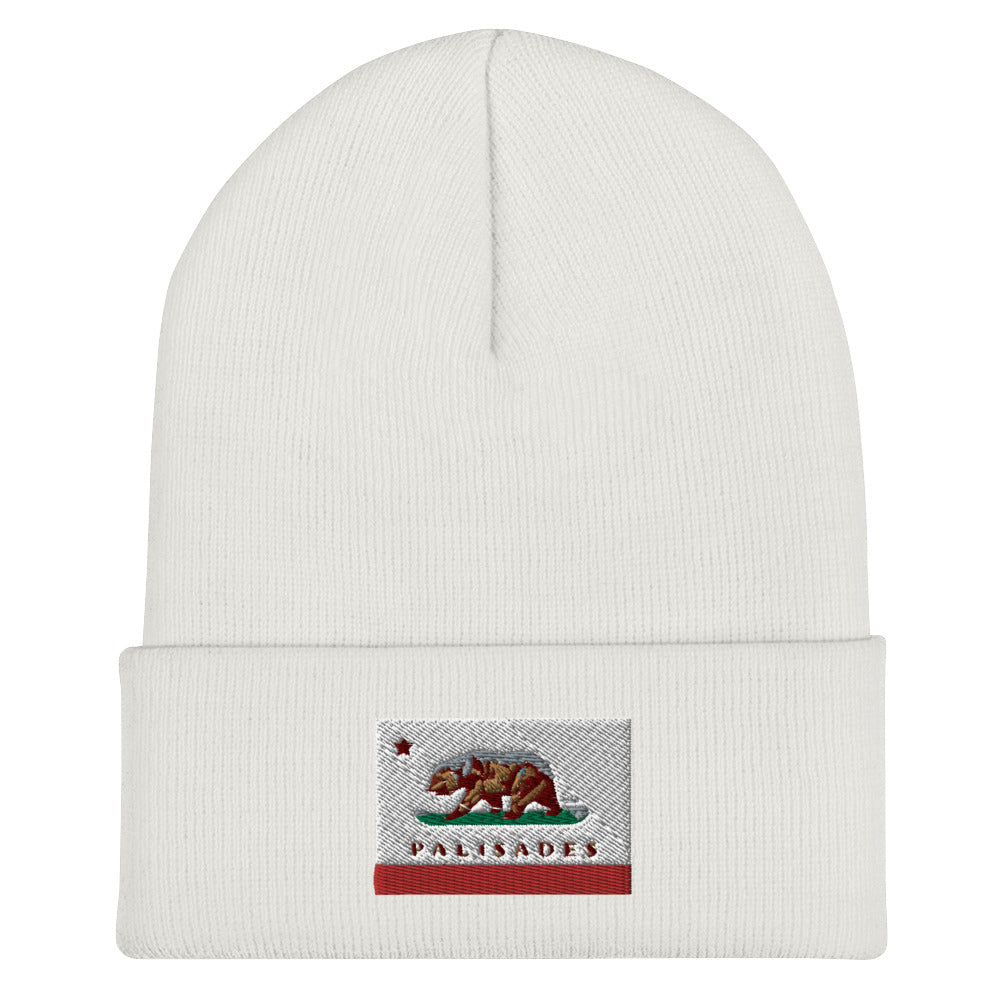Palisades CA flag style beanie