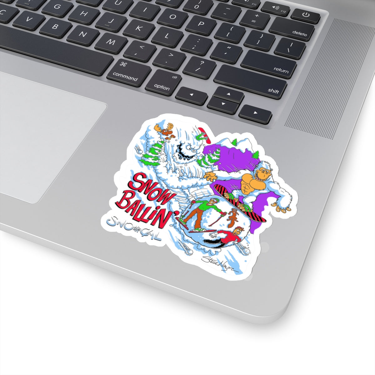 Snorilla SnowBallin' snowboard sticker - Sno Cal