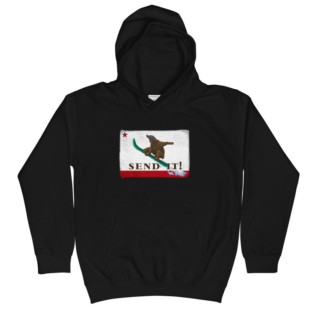 Kids Size Send It CA Grizzly Hoodie - Sno Cal