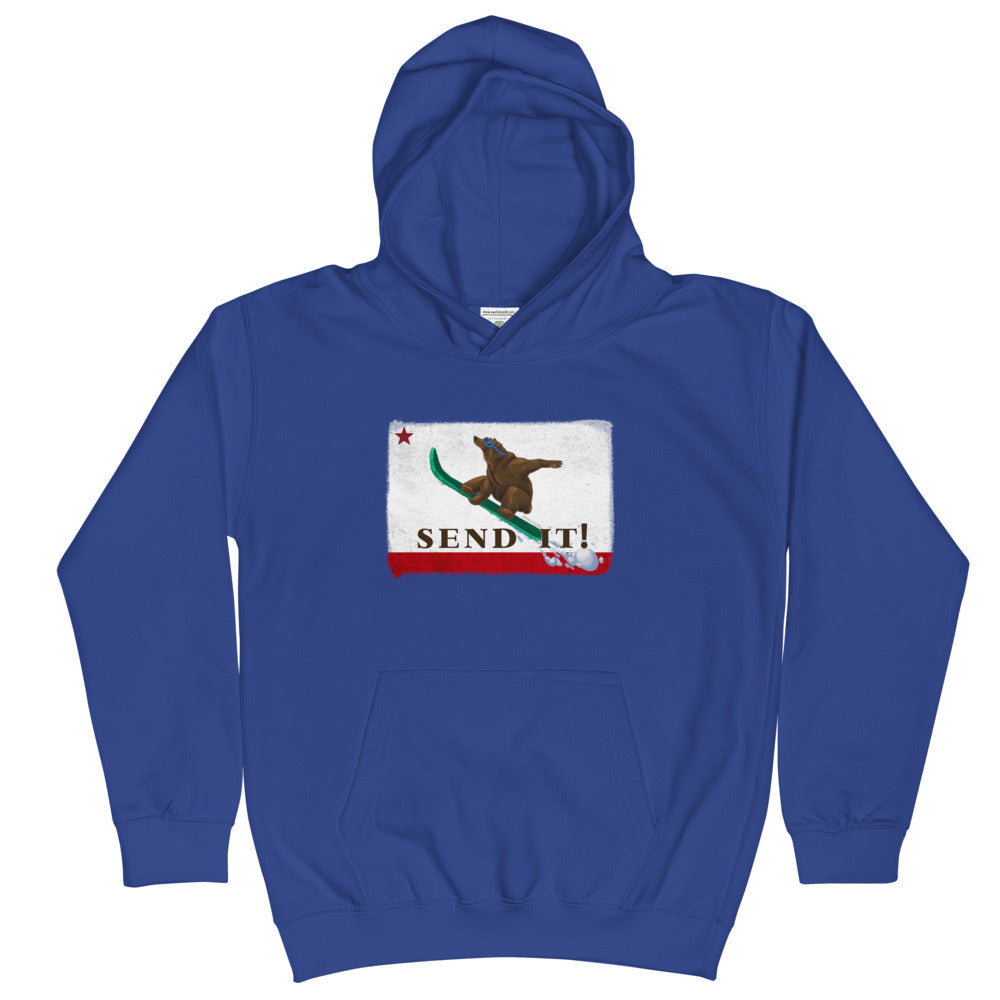 Kids Size Send It CA Grizzly Hoodie - Sno Cal