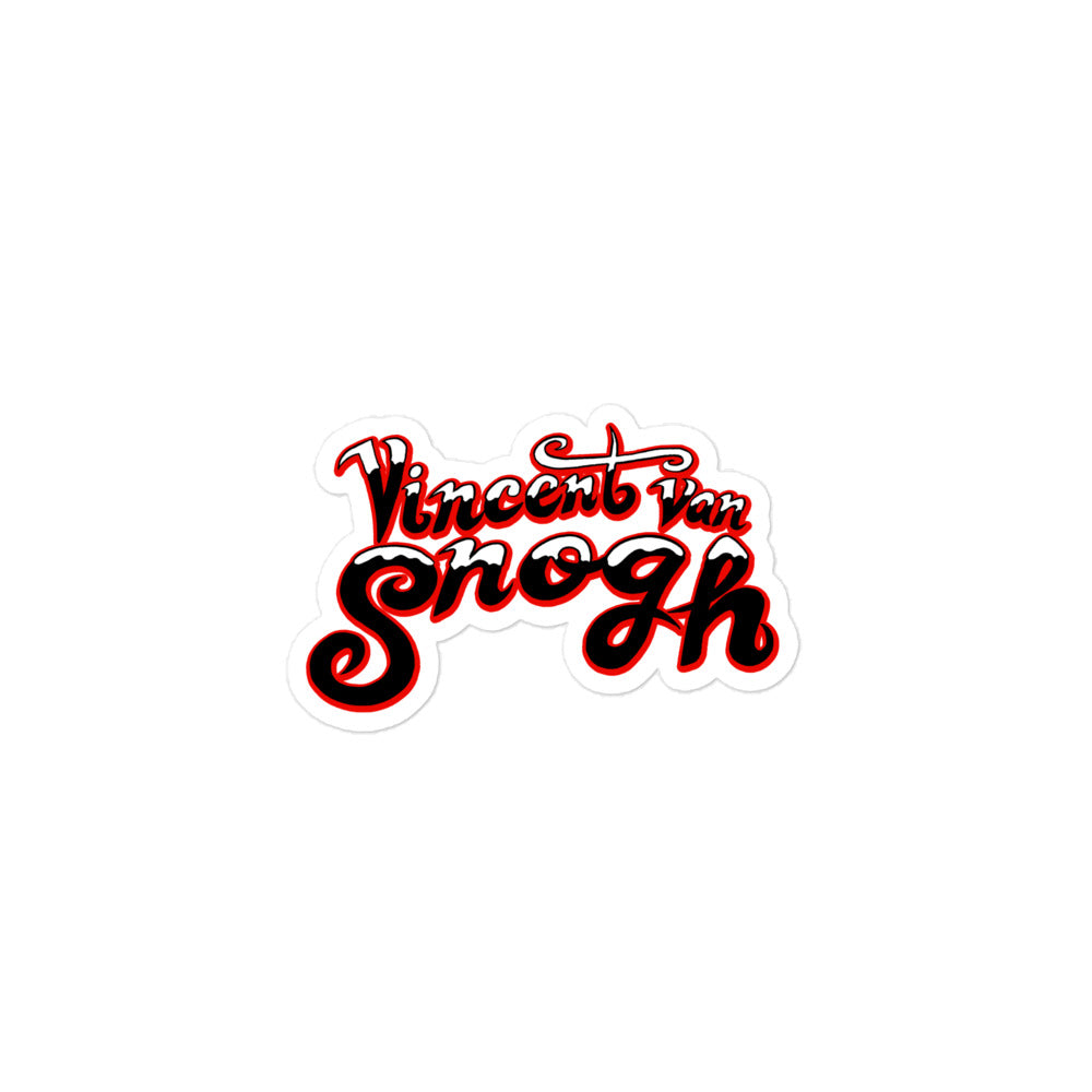 Vincent van Snogh nameplate sticker - Sno Cal