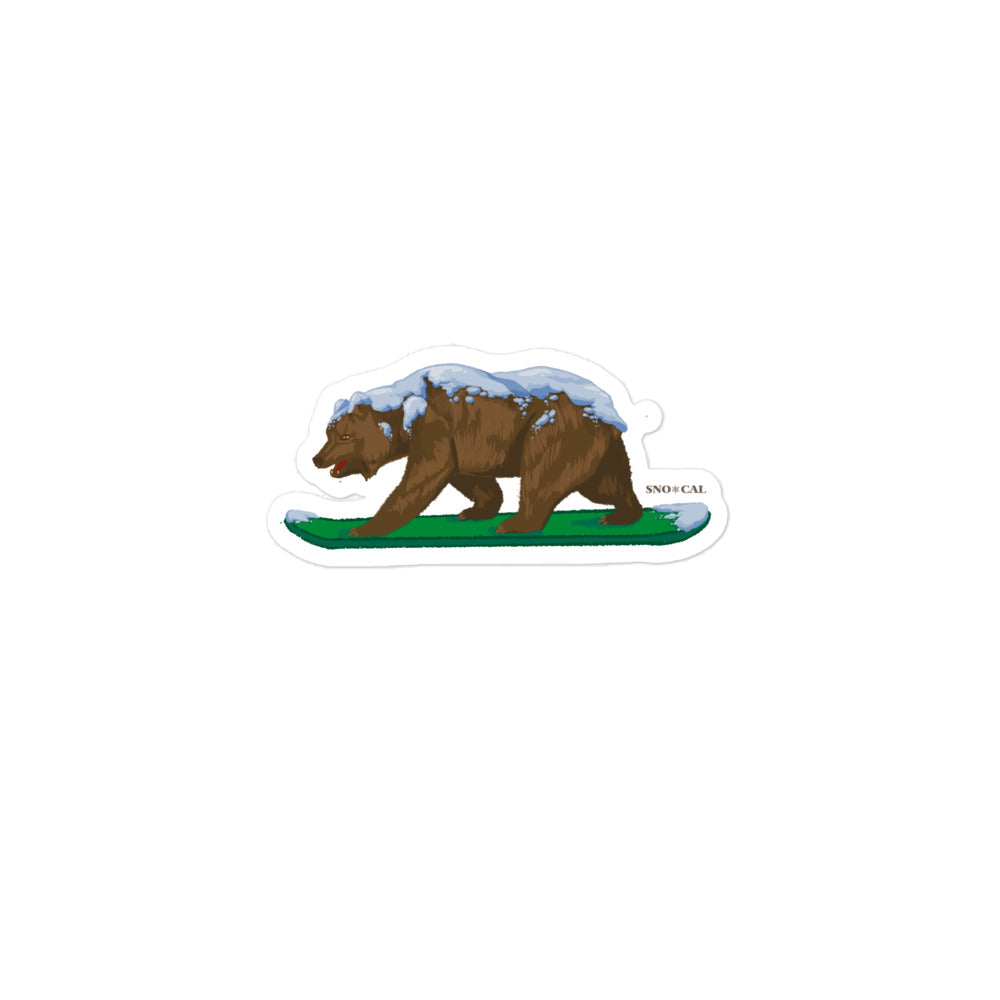 CA grizzly board sticker - Sno Cal
