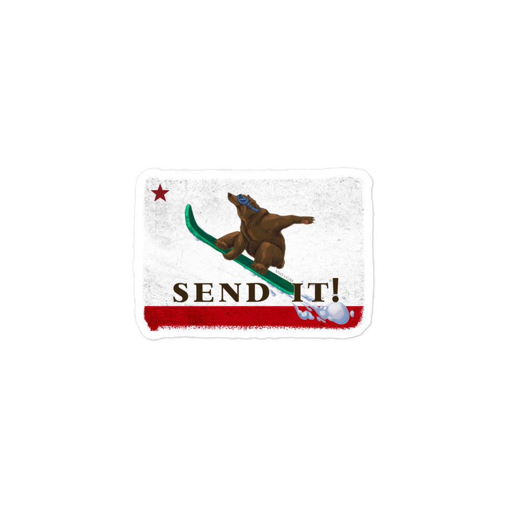 CA Grizzly Send It Sticker - Sno Cal