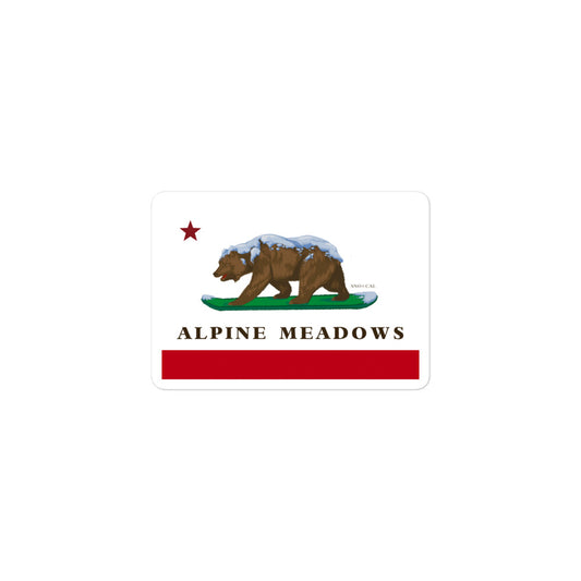 Alpine Meadows CA Flag Sticker