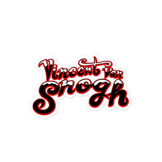 Vincent van Snogh nameplate sticker - Sno Cal