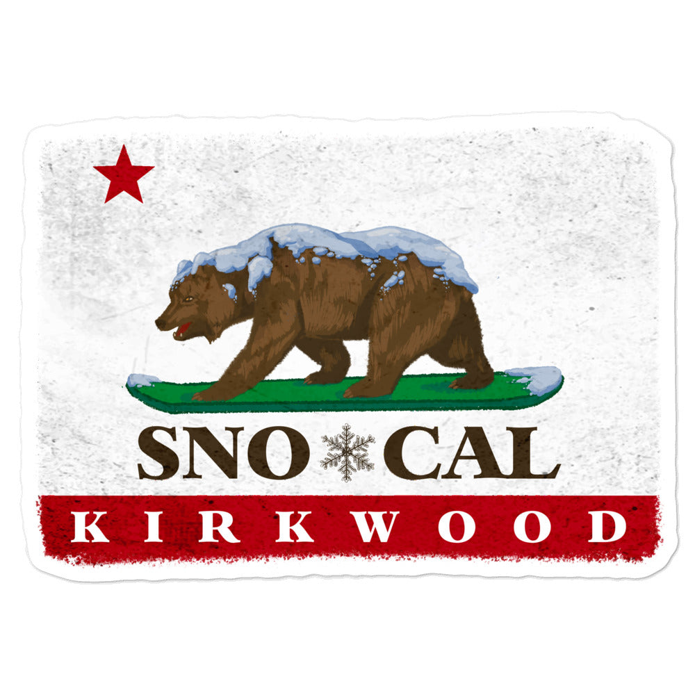 Kirkwood CA flag sticker - Sno Cal