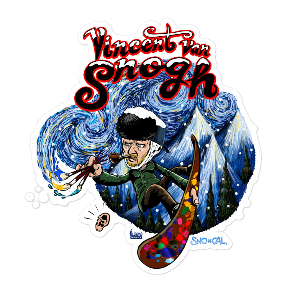 Vincent van Snogh Snowy Night sticker - Sno Cal