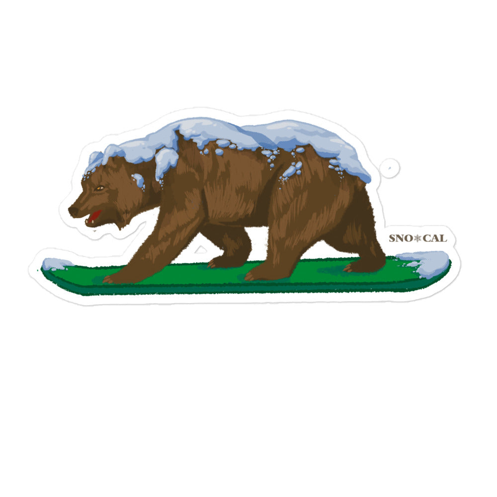 CA grizzly board sticker - Sno Cal