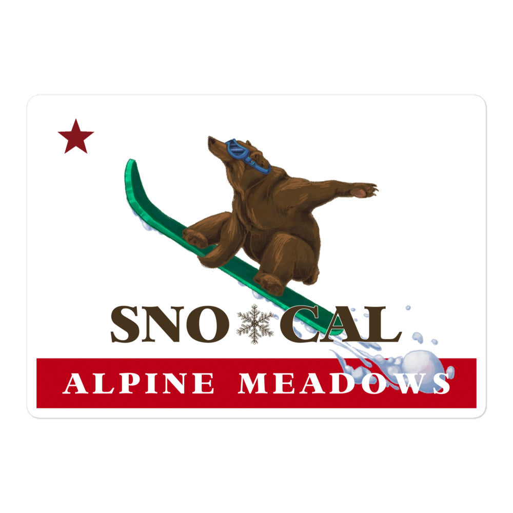 Alpine Meadows Sno*Cal Board Sticker